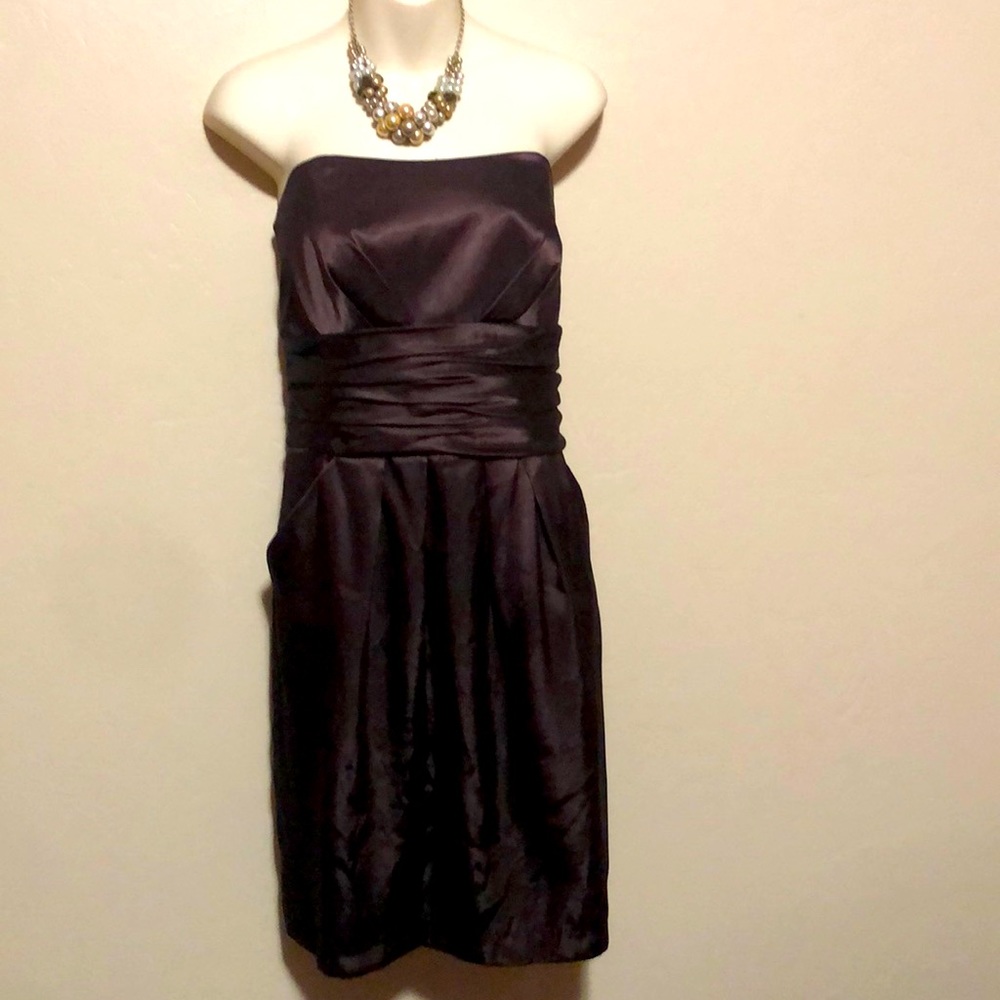 Brown fall bridesmaid or party dress